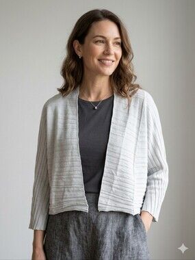 OSKA ribbed cropped open-front cardigan in size 2 (M/L)